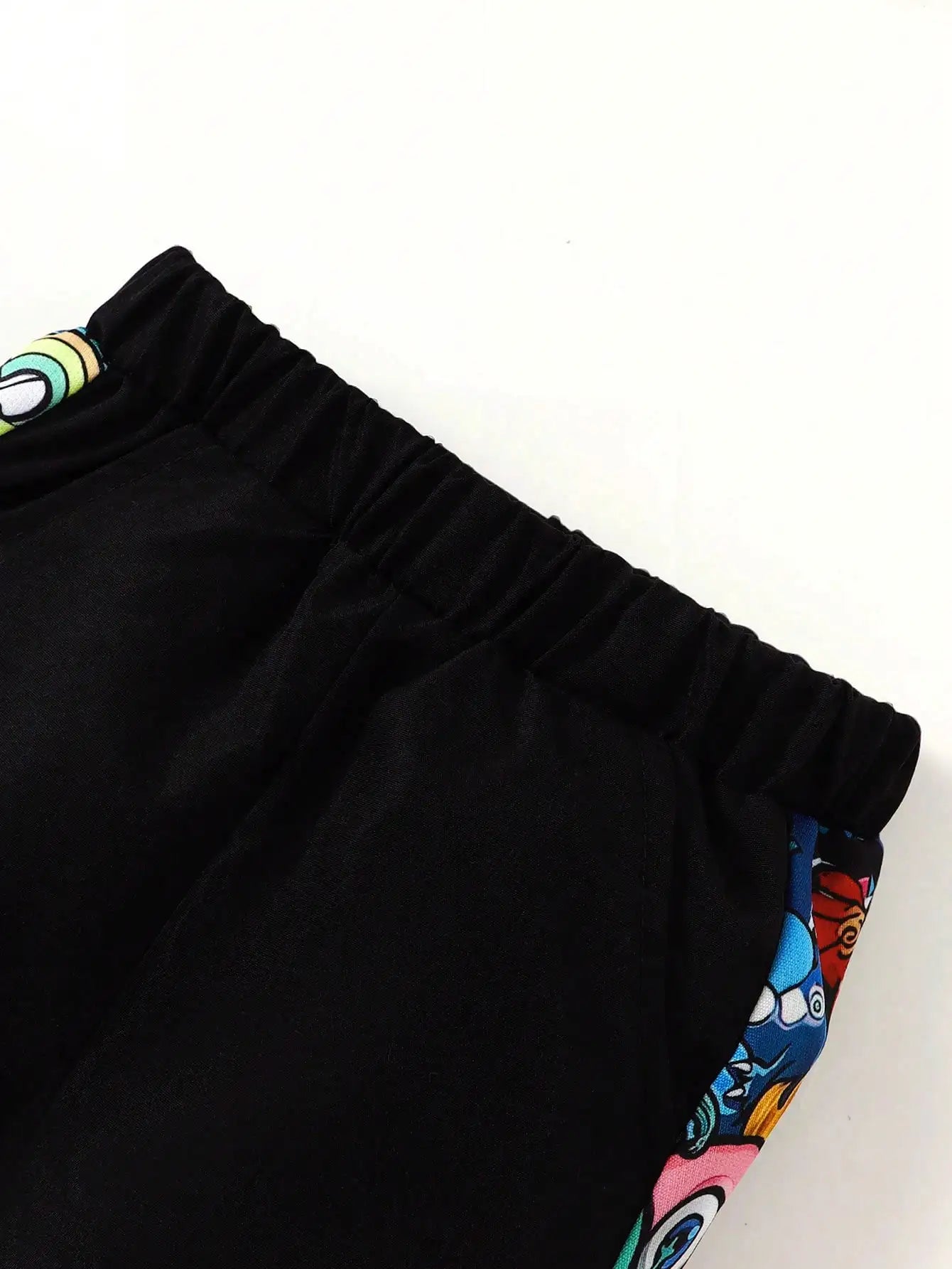 Two Sets Of Baby Boys Casual Cute Monster Pattern Half Open Front Hoodie & Pants Spring And Autumn
