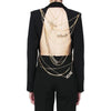TWOTWINSTYLE Backless Spliced Button Blazers For Women Notched Collar Long Sleeve Patchwork Chain Chic Blazer Female Fashion New