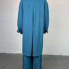 Frühlingskleidung für Damen, 2-teilige Sets Damen-Outfit, Laternenärmel-Anzug mit weiter Hose und Top, High Street Elegante Damen-Sets