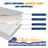 WESTTUNE Memory Foam Mattress CertiPUR-US Portable Roll Up Cot Bed for Home Camping Sleeping Pad Car Mat with Travel Bag