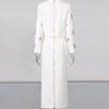 TWOTWINSTYLE Luxury Style Two Piece Set For Women O Neck Long Sleeve Topa High Waist Skinny A Line Skirt Set Female KSE524945