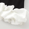 TRAFZA Sexy Solid White Flower Bud Tierred Red Mini Dress Safety Pants Women Dress New 2025 Spring Autumn Fashion Party Dress