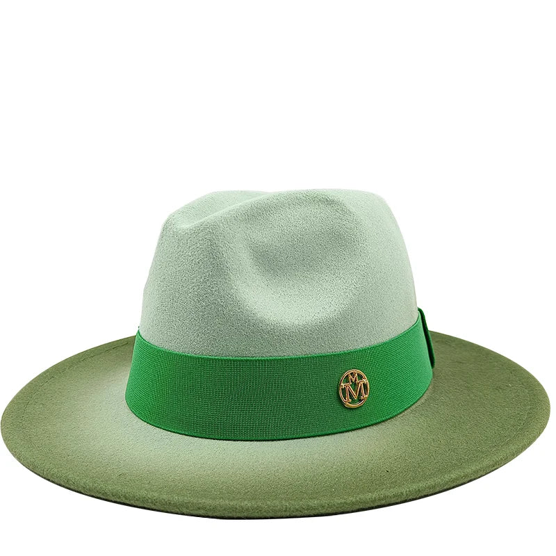 Low price wholesale Fedora hats men's and women's jazz hats red and white new tie dyed Fedora hats autumn classic hats sombrero