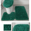 3er-Set einfarbige Heimteppiche Toilettendeckelbezug Teppich-Set rutschfeste Fußmatte für Badezimmerboden Badteppich Fußmatte