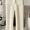 2025 Neue Schlaghosen für Damen, High Waist, Slim Fit, Strickhosen, koreanische Freizeit-Hosen, Y2k Kleidung