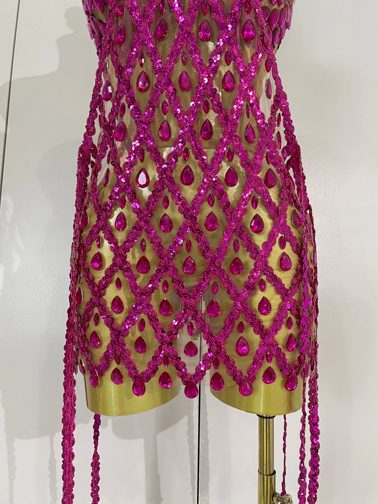 Sexy Sparkly Sequin Diamond Mesh Transparent Two Piece Set Women Celebrate Evening Party Birthday Dress Stage Photo Shoot Wear
