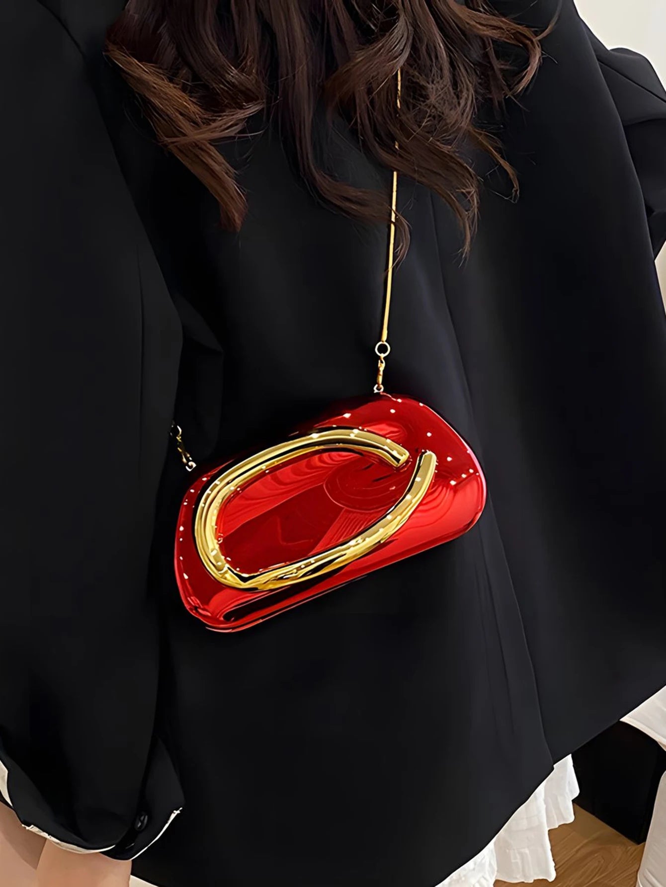 Mode Elegante Metallverschluss Boxförmige Umhängetaschen Damen Abendtaschen Hochzeit Mini Damen Geldbörse Party Niedliche Geldbörse Clutch