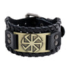 New Retro Wide Leather Pirate Compass Bracelet Men's Bracelet Celtic Viking Jewelry Compass Bracelet Accessories Party Gifts