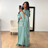 Batwing Butterfly Sleeve Satin Khimar Abaya Dubai Muslim Maxi Dress Kaftan Abayas For Women Kebaya Caftan Robe Femme Vestidos