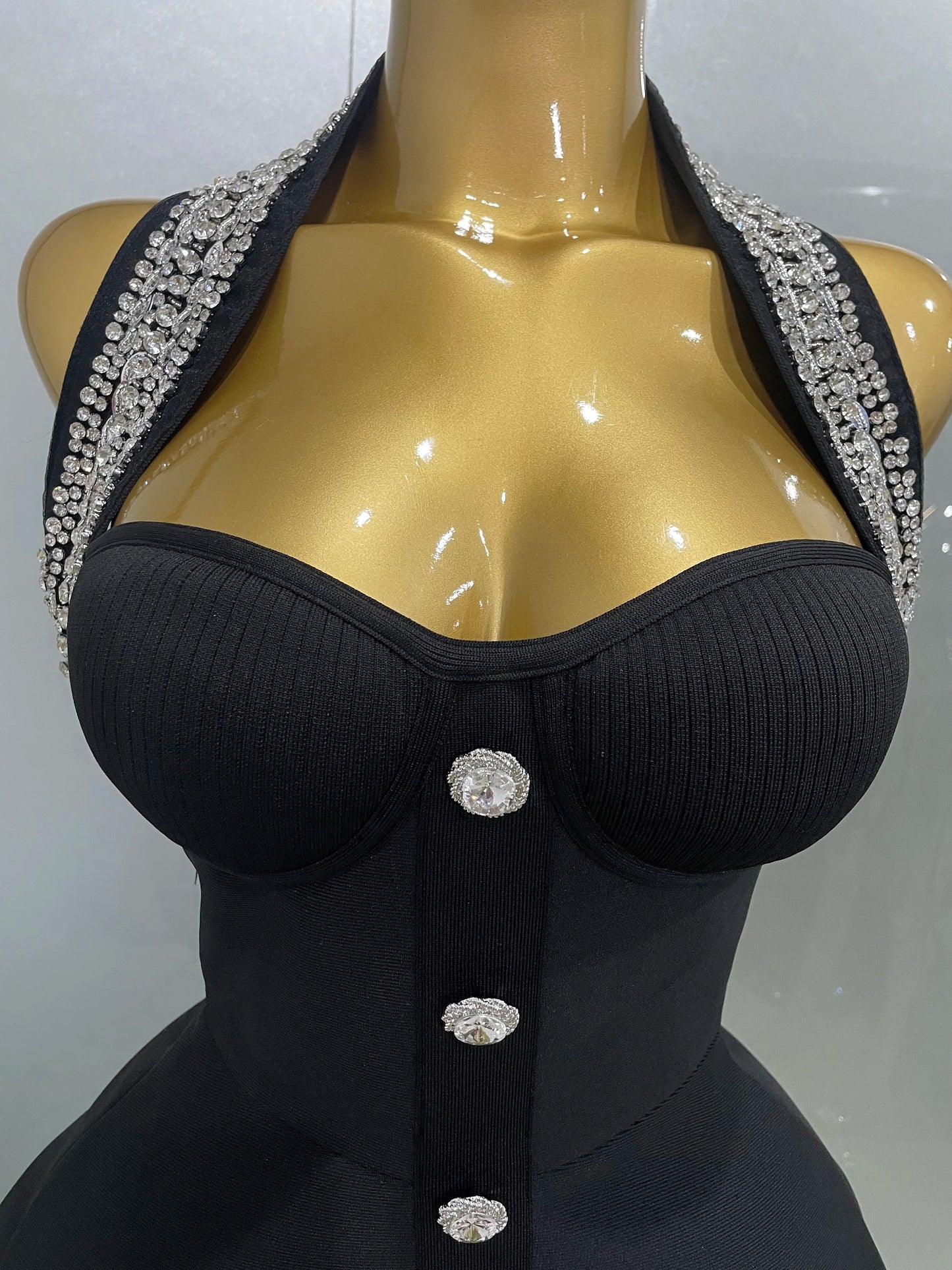 2025 Women Black Sexy Off the Shoulder Shinning Crystal Bodycon Bandage Long Dress Gloves Elegance Celebrate Evening Party Dress