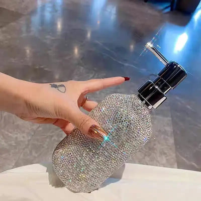 500 ml Kunststoffspender Leere Flasche Diamantbesetzt Hotel Badezimmer Conditioner Shampoo Duschgel Presslotion Flasche