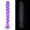 Neon Glowing Hair 24 Inch Ombre Braiding Hair Extensions Jumbo Braid Dark Luminous Braided Pink Green