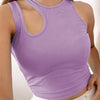 Sexy Rib-knit Tank Top for Women Summer Solid O-neck Sleeveless Crop Tops Street Vintage Korean Fashion Shirt Vest Y2K Clothes