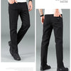 Men's pure black jeans Korean version trendy straight fit pants men's comfortable and elastic classic business jeans