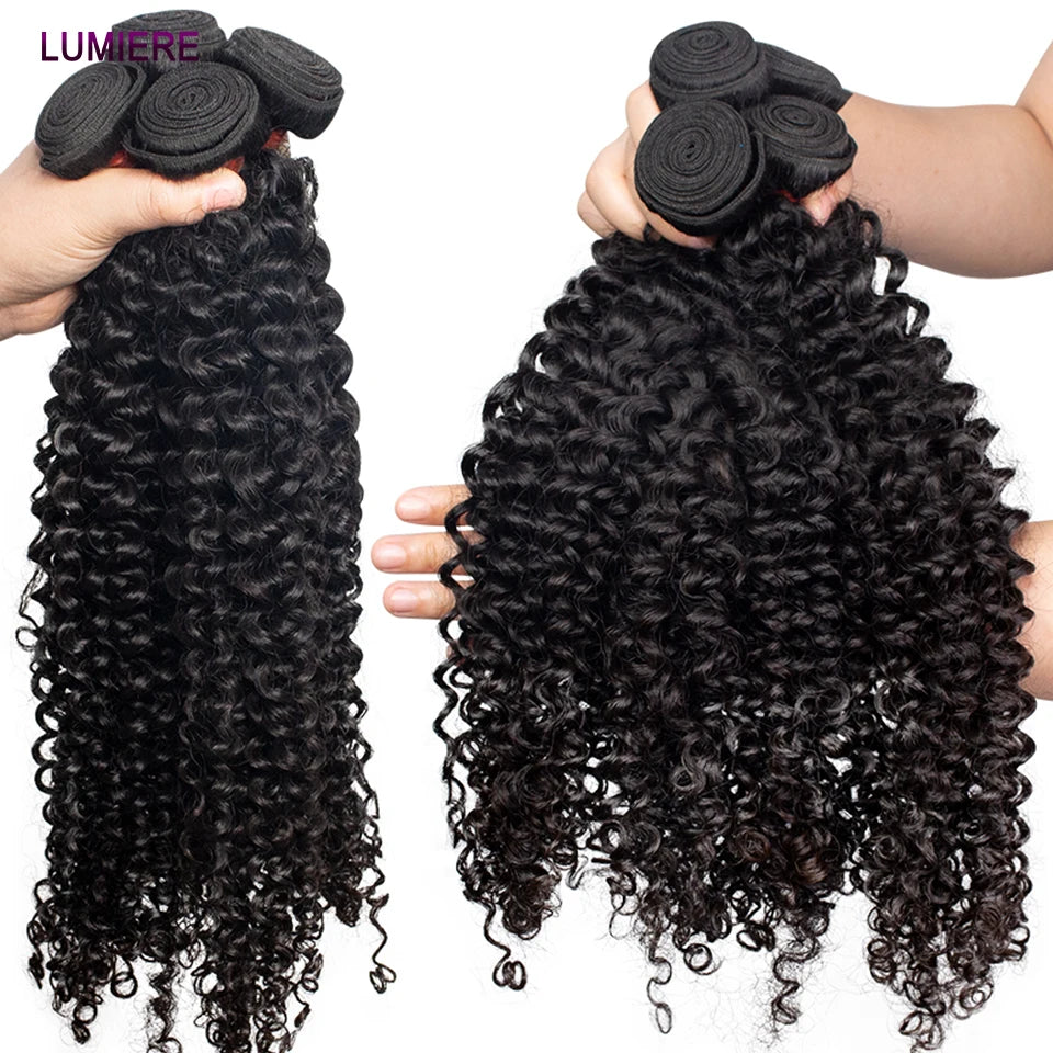 Deep Wave Human Hair Bundles 3/4 Bundles Deal Malaysian Hair Weaves 100% Rew Curly Human Hair Extensions 8-40 inch Virgin Hair