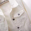 Damen Jeansjacke Frühling Herbst Kurze Jacke Rosa Jeansjacken Lässige Oberteile Lila Gelb Lila Blau Locker Sitzende Oberteile Damen Oberbekleidung