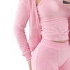 Autumn Winter Double-sided Velvet Vest 3 Piece Set For Woman's Fashion Hooded Sweatshirt Jacket Slim Pocket Trousers Female Suit
