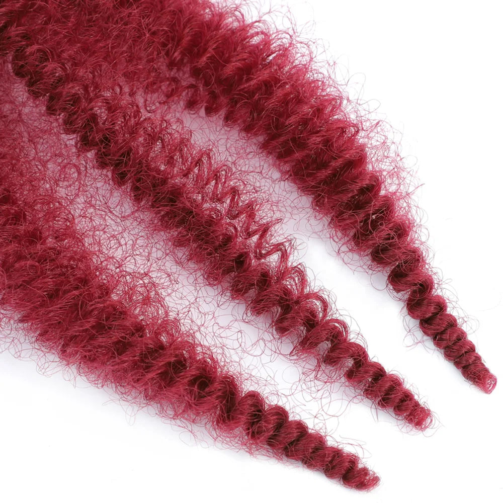 24 Zoll Kinky Afro Springy Braiding Crochet Hair 18 Zoll Marley Kinky Crochet Braids Hair Soft Afro Kinky Twist Crochet Braid Hair