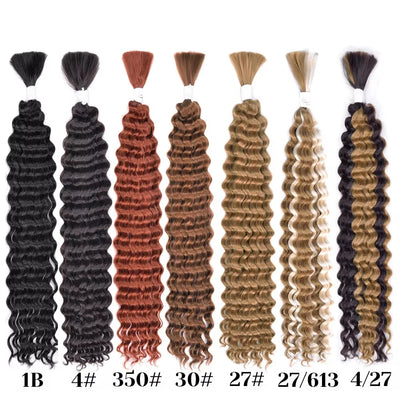Synthetisches Bulk-Haar zum Flechten Nass und wellig Micro Braiding Ohne Tressen Faux Deep Wave Flechthaarverlängerungen für Box- und Boho-Zöpfe