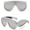New Fashion Personality Hip Hop Cool Cyberpunk Sunglasses with Large Frame UV400 Anti UV Eyeglasses Oculos De Sol Feminino