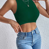 Women's Solid Ribbed Crop Tank Top Casual Sleeveless Basic Summer Top Comfortable Fit Fashionable Trendy