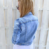 Damen-Jeanjacke lässig schmal 2025 Frühling Herbst einfarbig Langarm Umlegekragen Cowboy-Mantel Mode Jeansjacke Übergröße