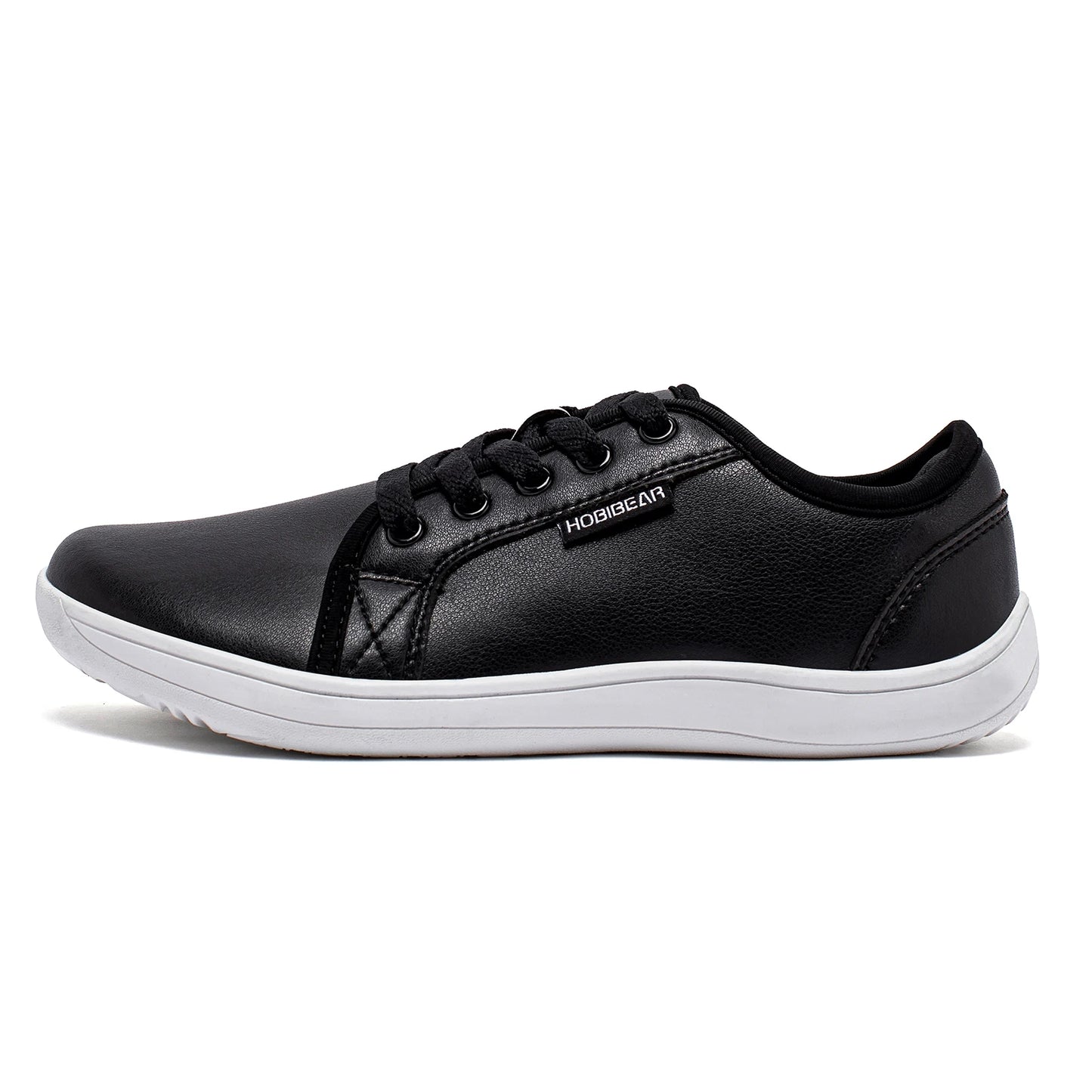 HOBIBEAR Minimalistische Schuhe für Herren und Damen, weite Zehenbox, Barfuß-Schuhe, Zero Drop, Freizeit-Sneaker aus Kunstleder, leichte Walking-Sneaker