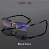 Men Blue Light Blocking Reading Glasses Women Dimond Cutting Rimless Eyeglasses Frame Anti Fatigue Hyperopia Presbyopic Eyewear