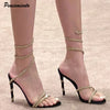 Star Style Luxus Kristall Schlange Gewickelt Damen Sandalen Sexy Stiletto High Heels Gladiator Sandalen Sommer Mode Party Abschlussball Schuhe