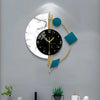 Geräuschlose Wanduhr für Wohnzimmer Schlafzimmer Wanddekorationen Kreative Halbkreis Marmor Quarz Wanduhr Geschenk