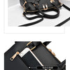 Floral Detail Shoulder Bag, Trendy Zipper Handbag For Work, Casual Crossbody Bag, Women's Floral Decor Purse