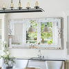 90/100/120CM Large Crystal Crush Diamond Mirror Vanity Silver Decorative Wall Hang Mirror for Bedroom Hallway Living Room