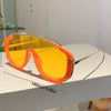 KAMMPT Fashion Leopard Damen-Sonnenbrille, stilvolle getönte Outdoor-Sportbrille, luxuriöses Metalldesign, Oversize Herren-Sonnenbrille