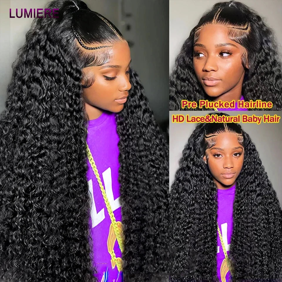 Mongolian Afro Kinky Curly Human Hair Bundles With Closure Deep Curly Hair Weave Bundles With Frontal Closure Hair Extensions