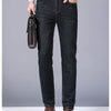 2024 New Business Men's Jeans Casual Straight Stretch Fashion Classic Blue Black Work Denim Trousers Male Brand Clothing