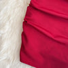 Fashion Bodycon Sexy V-neck Low Cut Mini Short Work Dress Women Backless Irregular Sleeveless Short Hip Wrap Vest Dress OL Red