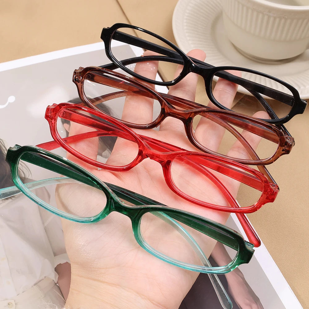 Neue Y2K-Retro-Brille, blaugrün, eckig, kleiner Rahmen, Damen-Anti-Blaulicht-Brille, Mode-Brillengestell 2024