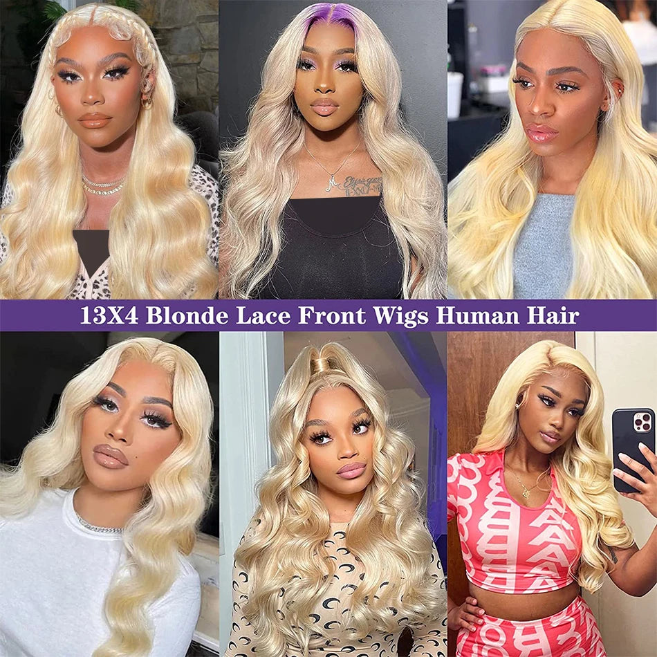 613 Blonde Lace Front Wig Human Hair Body Wave 13X6 Hd Lace Frontal Wig 13X4 Lace Front Human Hair Wig Hd Lace Wig For Women