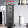 Motorized Lifting Pop Up Tower Power Outlet Hidden Mounted Kitchen Worktop USB Type C Socket with Speaker Wireless Charging
