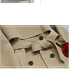 Women Long Trench Coat Fashion Windproof Coat Double Breasted Trench Coats Green Belt Windbreaker Spring Autumn Female Outerwear