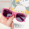 2024 Neue trendige coole bunte glänzende quadratische Sonnenbrille für Kinder Mädchen Trendige modische süße Sonnenbrille Kinderbrille