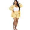 Two Piece Short Sets Women Striped Single Breasted Cardigan Blouses Shorts Elastic Waist Shirt Suit Casual Outwear Summer