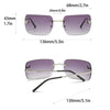 Y2K Luxusmarken Designer Randlose Quadratische Sonnenbrille Damen Für Weibliche Trendige Sonnenbrille Diamant Schmetterling Rosa Punk Shades UV400