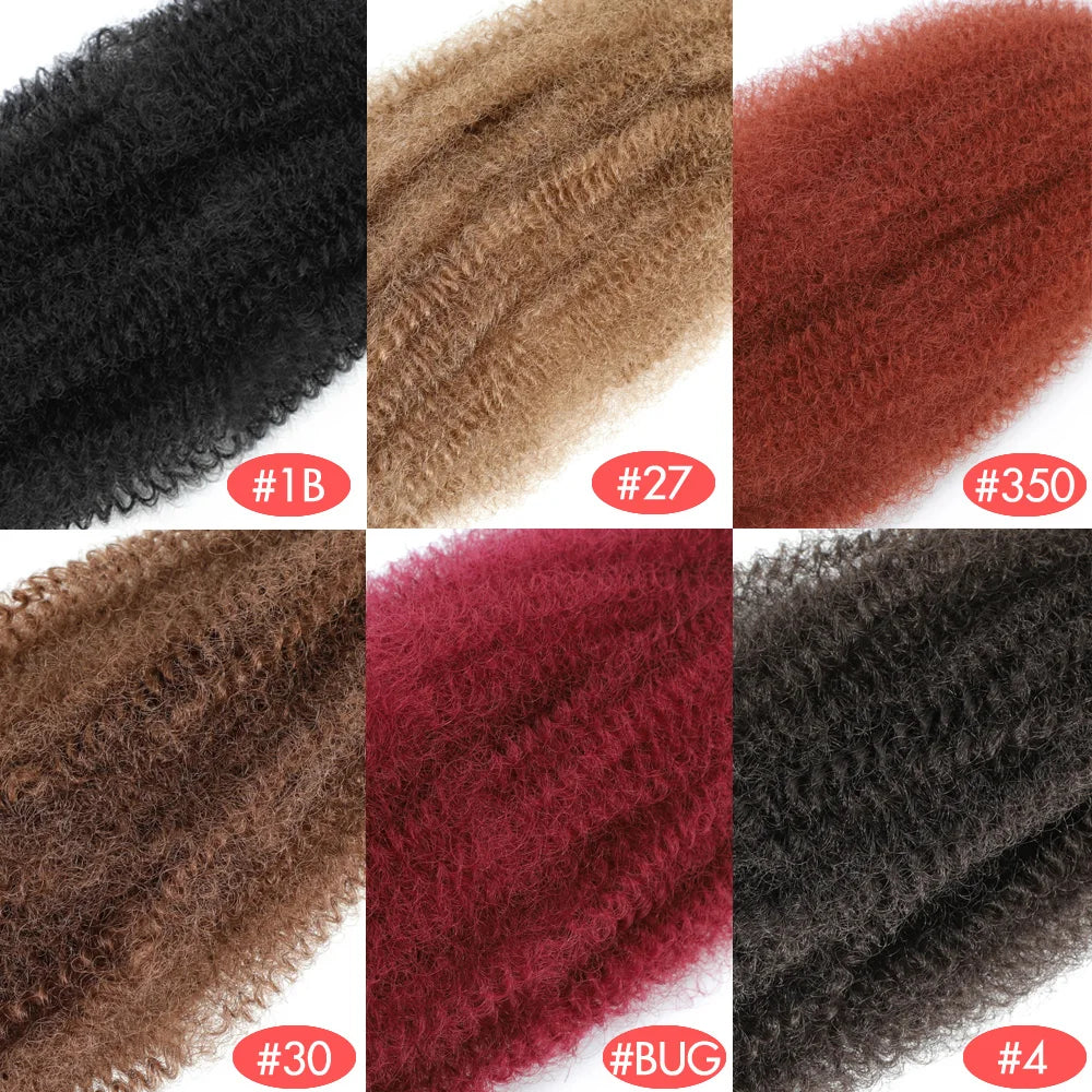 24 Zoll Kinky Afro Springy Braiding Crochet Hair 18 Zoll Marley Kinky Crochet Braids Hair Soft Afro Kinky Twist Crochet Braid Hair