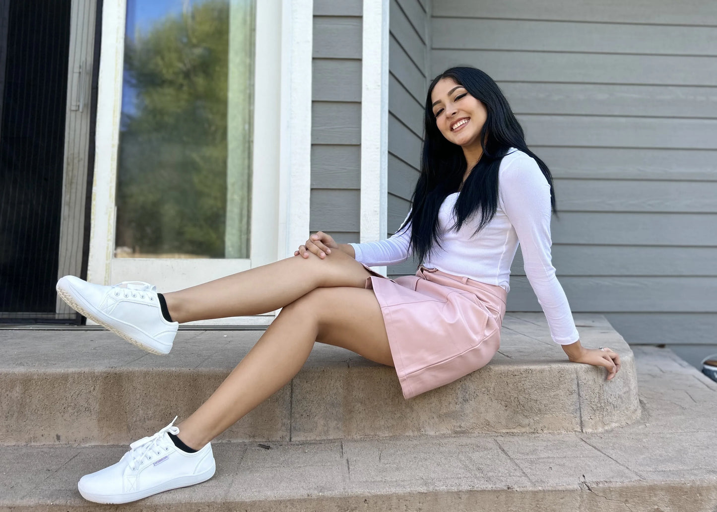 HOBIBEAR Minimalistische Schuhe für Herren und Damen, weite Zehenbox, Barfuß-Schuhe, Zero Drop, Freizeit-Sneaker aus Kunstleder, leichte Walking-Sneaker