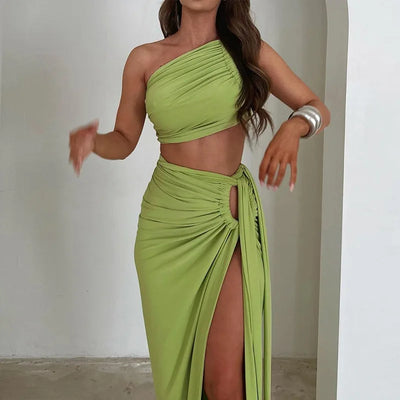 Dulzura Damen Sommer Tanktops Lange Röcke Party Club Urlaub Zweiteilige passende Sets Outfits Großhandel für Geschäft