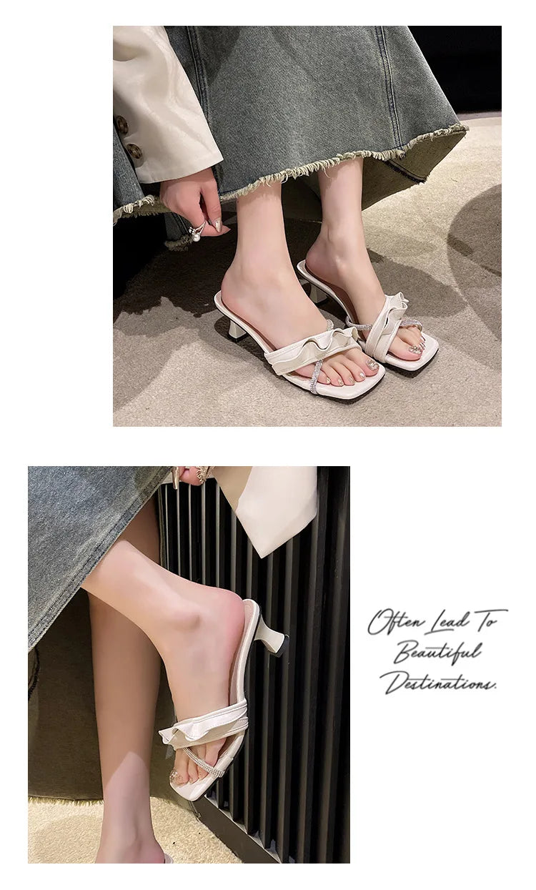 2024 Summer New Velcro Casual Roman Beach Sandals Plus Size 36-43 Thick Soled Outer Wear Sandals