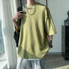 Herren Sommer Qualität T-Shirts Manuelle Naht Harajuku Lässiges T-Shirt Für Männer 2023 Neu Neutral Oversize T-Shirts Kurzarm Oberteile