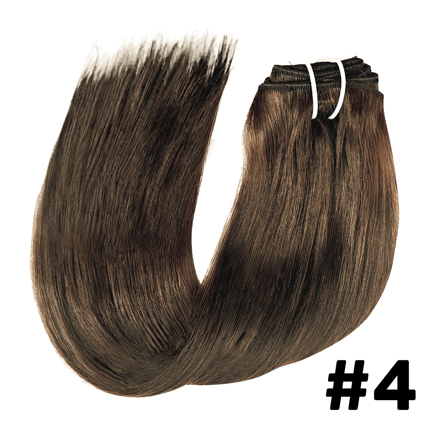 Seamless Clip ins Extensions Human Hair Straight Brazilian Remy Real Natural Hair 8Pcs 120G/Set Clip on Human Hair Extensions