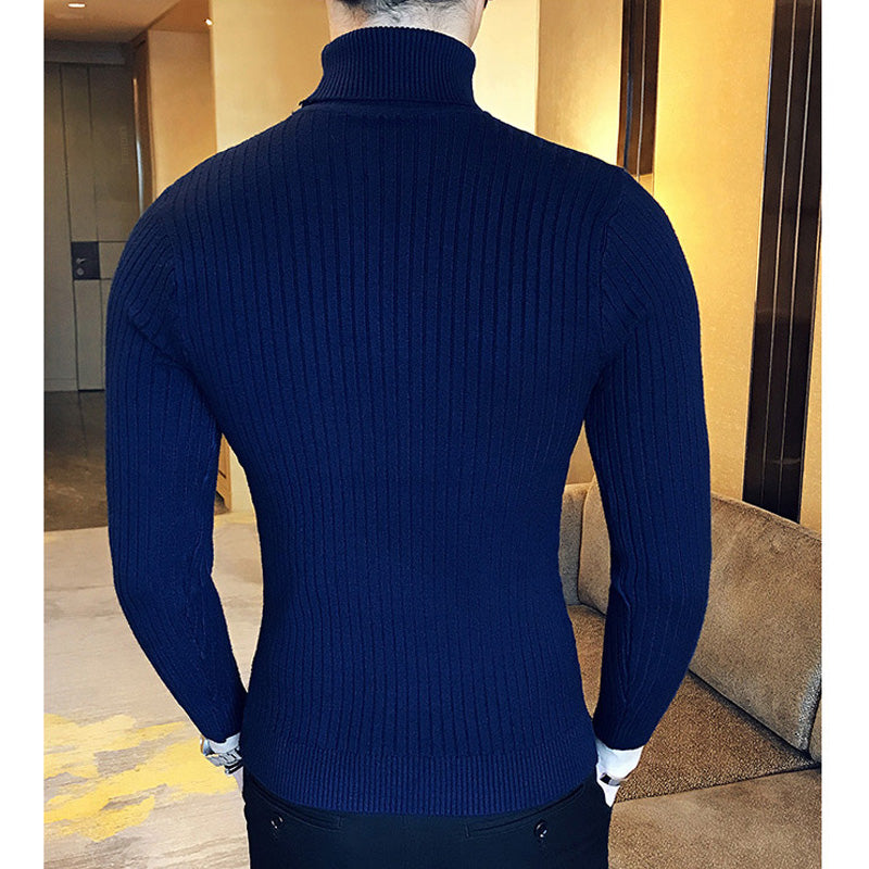 Neuer Rollkragenpullover Herren Freizeit Rollkragen Strickpullover Warm Halten Herren Pullover Wollpullover